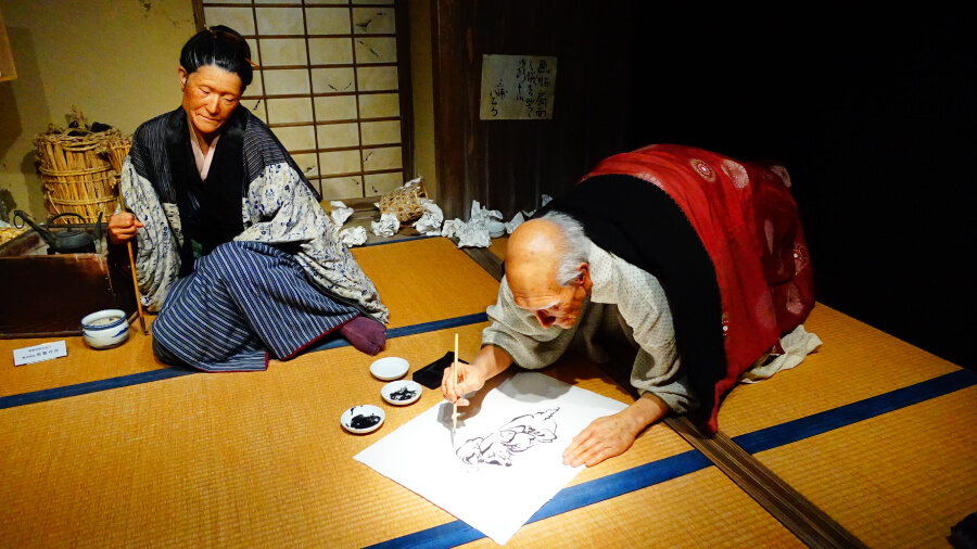 墨田北齋美術館 葛飾北齋的作畫模擬房間