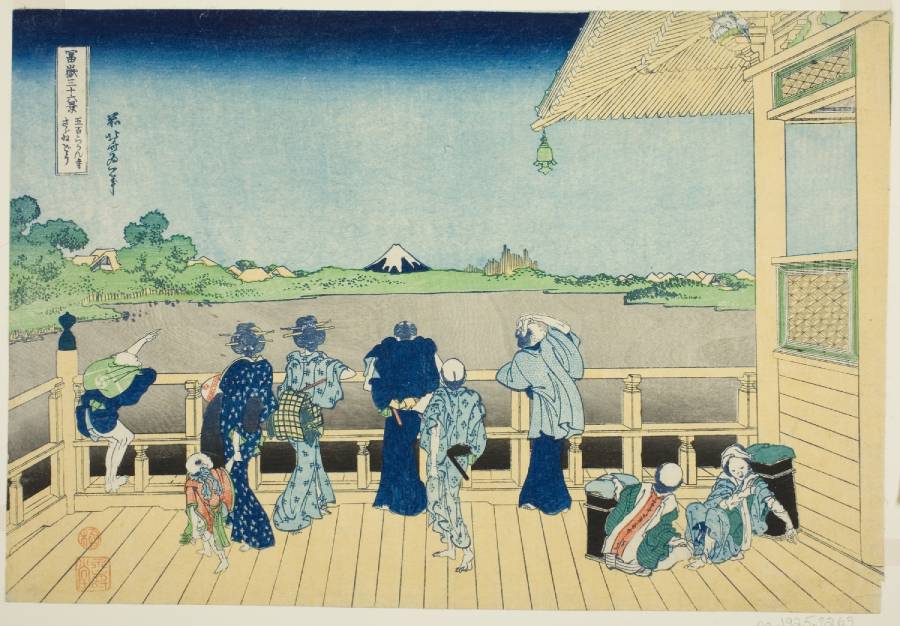 「富嶽三十六景」系列當中的「五百らかん寺さざゐど」(五百羅漢寺)